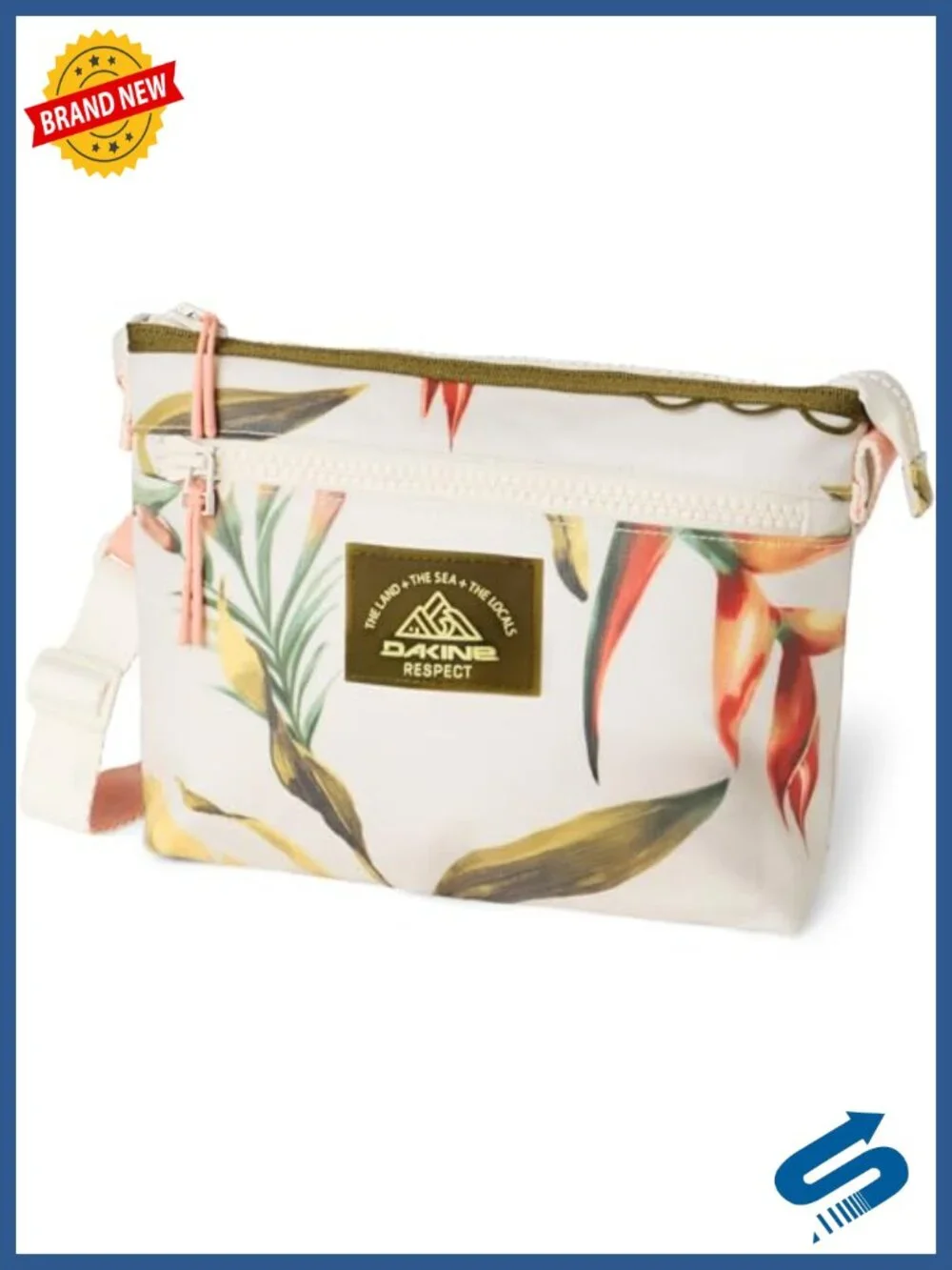 Recycled Polyester Crossbody Bag with Adjustable Strap